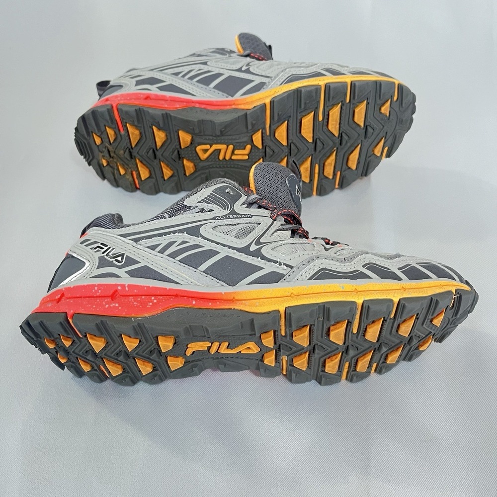 Fila Women's All Terrain Hiking Shoes Gray Orange Red Black US 8 5JM00079-082 - Picture 5 of 5